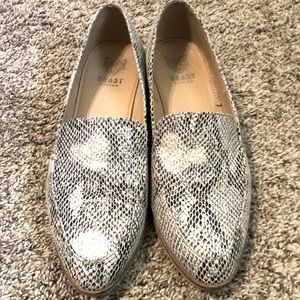 Buckle Snakeskin Loafers